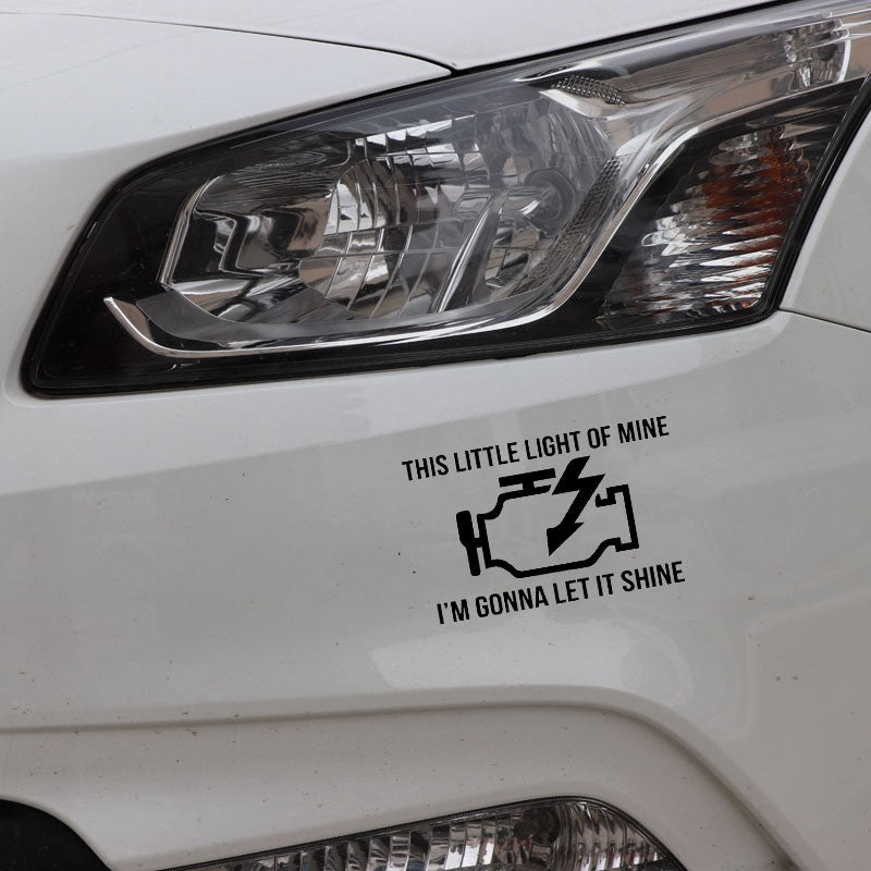 Hot 16X10CM THIS LITTLE LIGHT OF MINE I'M GONNA LET IT SHINE JDM Vinyl Decal Car Sticker Black/Silver C26-0226