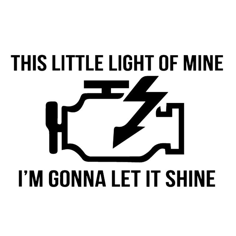 Hot 16X10CM THIS LITTLE LIGHT OF MINE I'M GONNA LET IT SHINE JDM Vinyl Decal Car Sticker Black/Silver C26-0226