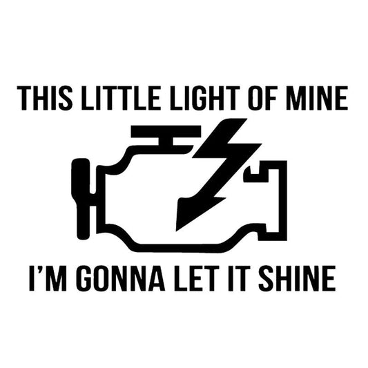 Hot 16X10CM THIS LITTLE LIGHT OF MINE I'M GONNA LET IT SHINE JDM Vinyl Decal Car Sticker Black/Silver C26-0226
