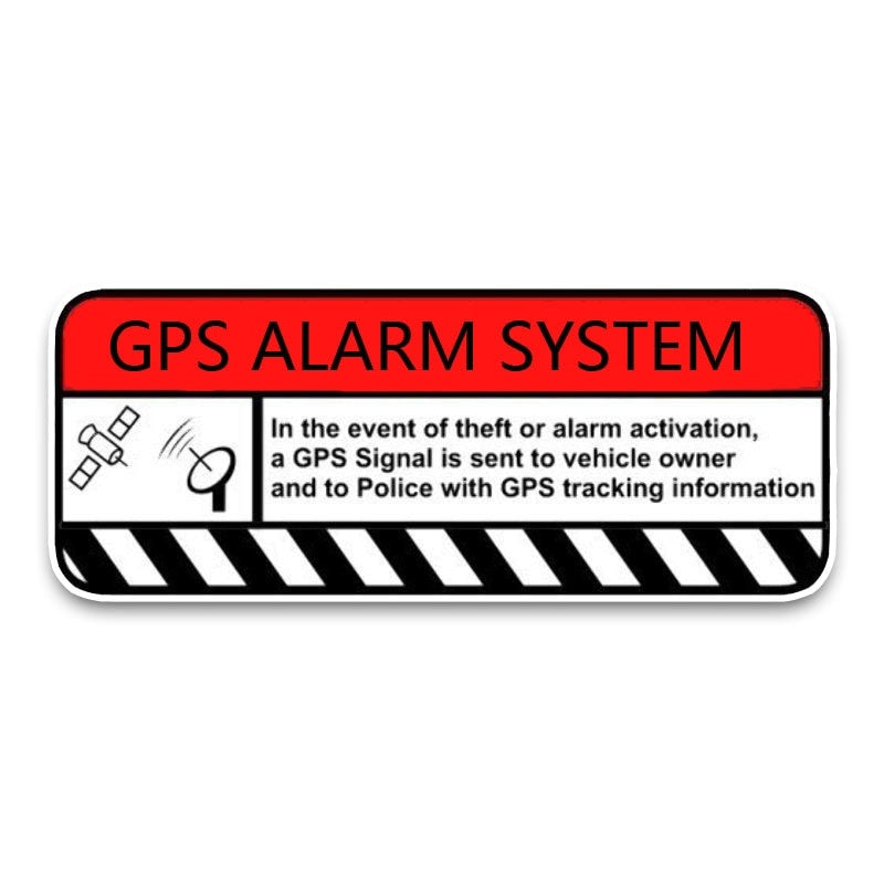 15.6*6.8CM Warning GPS Alarm System Activition Signal  Car Sticker Decals  C1-3075