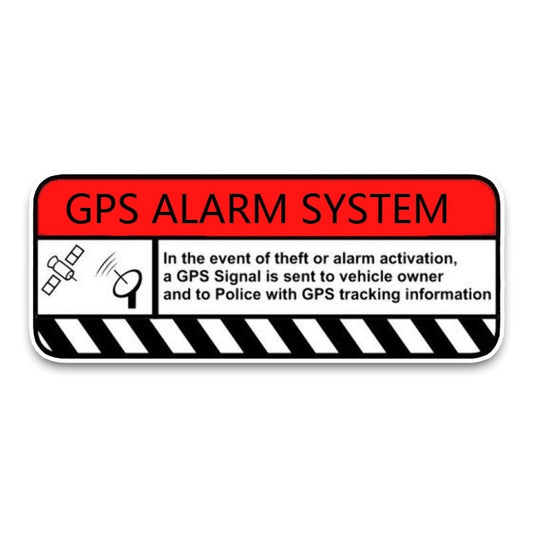 15.6*6.8CM Warning GPS Alarm System Activition Signal  Car Sticker Decals  C1-3075