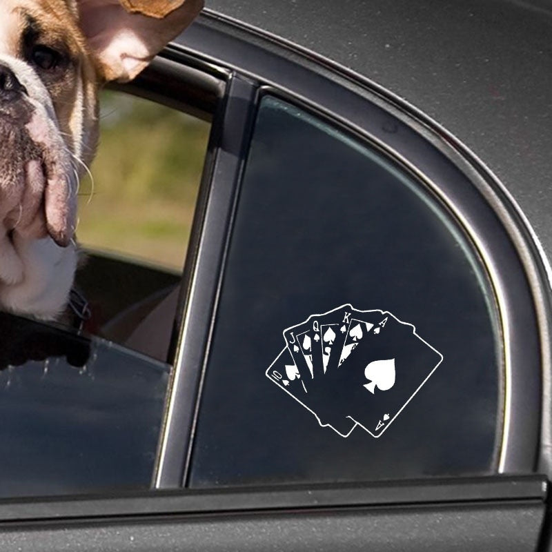 16.9*13CM Lovely Car Sticker Casino Poker High Quality Decoration Graphic Vinyl C12-0061