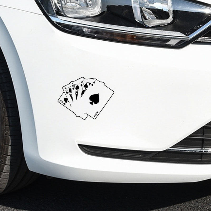 16.9*13CM Lovely Car Sticker Casino Poker High Quality Decoration Graphic Vinyl C12-0061