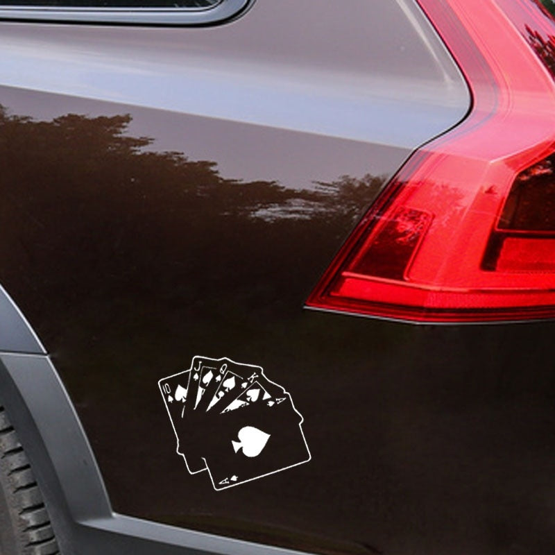 16.9*13CM Lovely Car Sticker Casino Poker High Quality Decoration Graphic Vinyl C12-0061