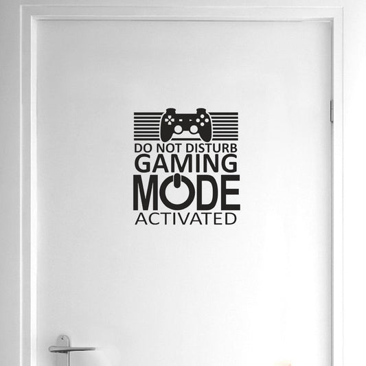 22.7*25CM GAMER DO NOT DISTURB GAMING MODE ACTIVATED Wall Sticker Home Door Decor D1-0045
