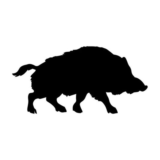 New Brand 15.2*7.6CM Wild Boar Pig Interesting Vinyl Car Styling Decorative Car Sticker And Decals Black/Silver C9-1894