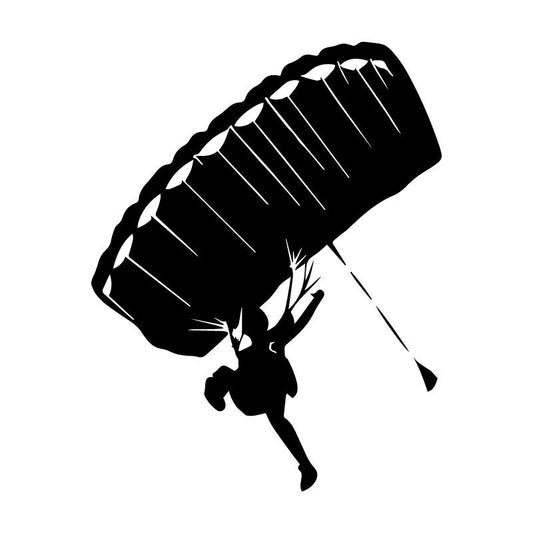 2020 NEW 13CM*16.7CM Skydiving Parachute Stickers Decals Vinyl Black/Silver C31-0333
