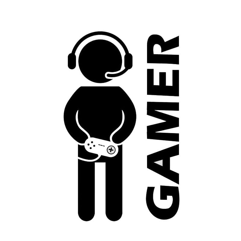 15*25CM Gamer Wall Sticker Video Game Cartoon Door Decal Boys Room Decor D1-0003