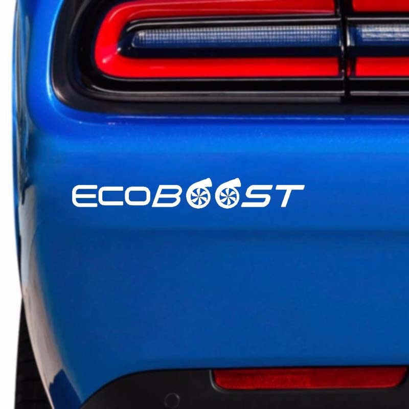 17.8CM*2.3CM ECOBOOST Funny Vinyl Decal Turbo Boost Car Stickers Black Silver C10-00924