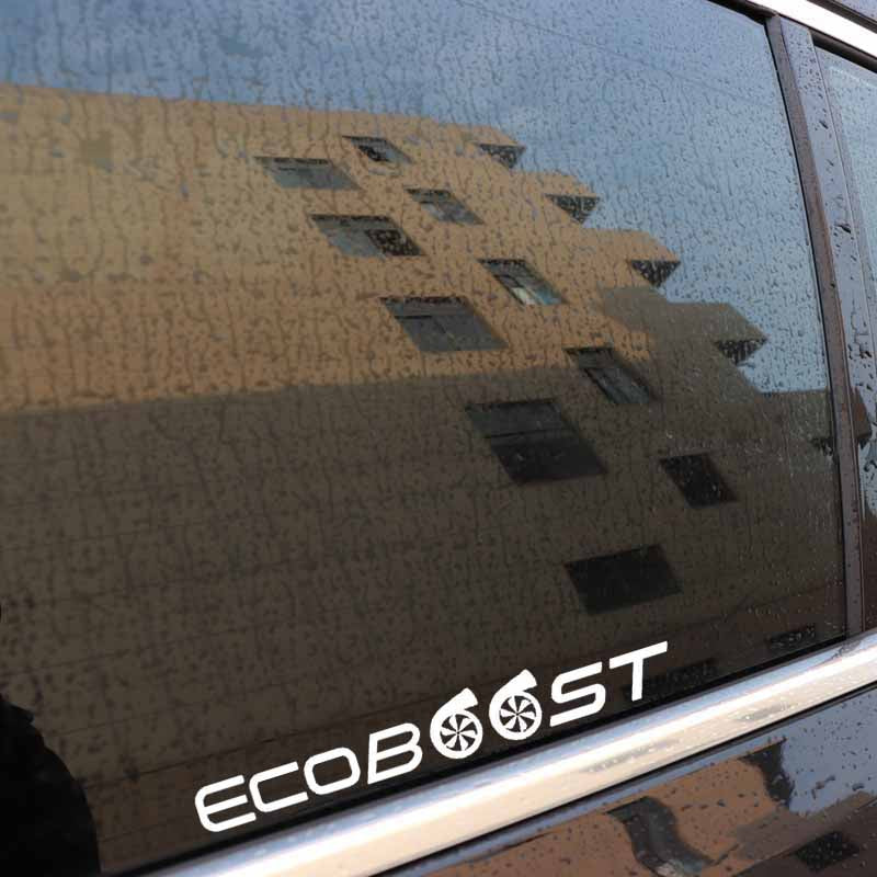 17.8CM*2.3CM ECOBOOST Funny Vinyl Decal Turbo Boost Car Stickers Black Silver C10-00924
