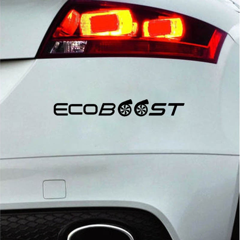 17.8CM*2.3CM ECOBOOST Funny Vinyl Decal Turbo Boost Car Stickers Black Silver C10-00924