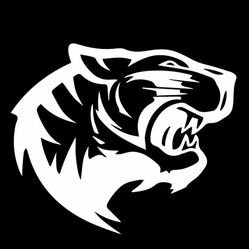 New Brand 15.2CM*12.8CM Tiger Ferocious Expression Bumper Decorate Car Sticker Vinyl Decal Black/Silver C4-1050