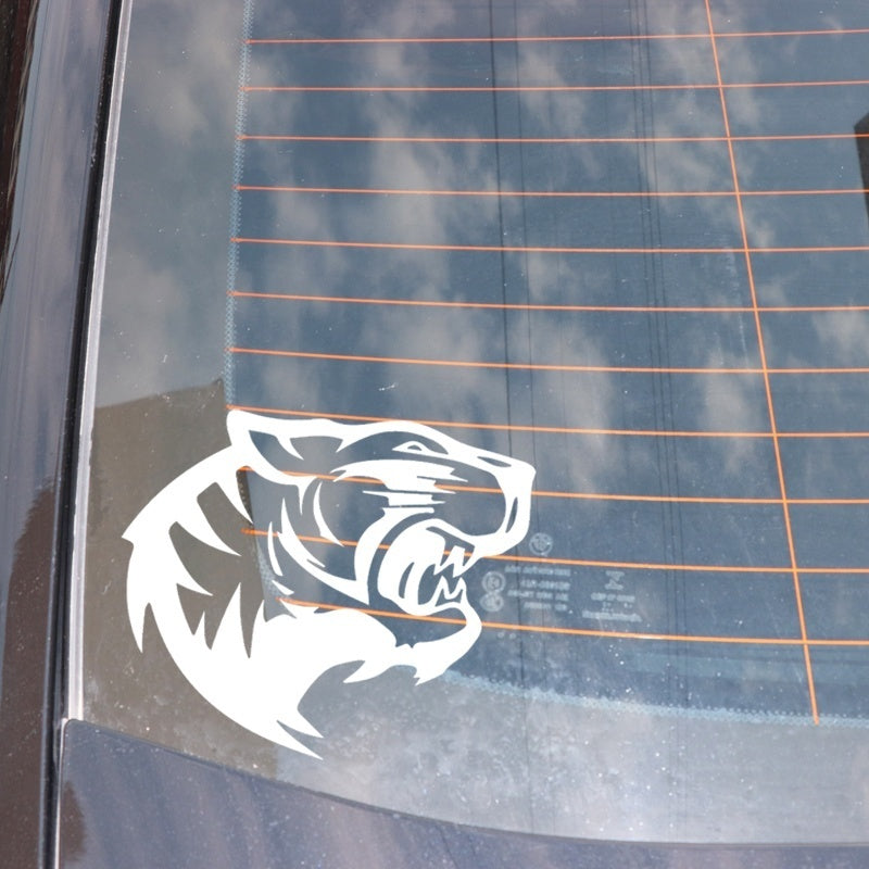 New Brand 15.2CM*12.8CM Tiger Ferocious Expression Bumper Decorate Car Sticker Vinyl Decal Black/Silver C4-1050