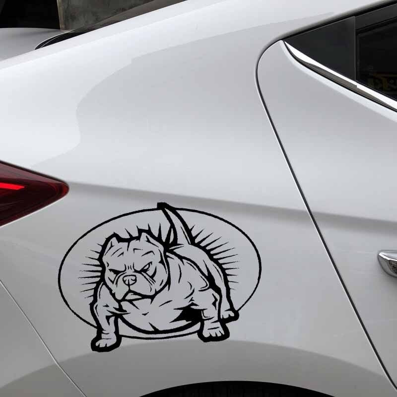 17.9X12.6CM  American Bully Mom Bully Dad Vinyl Window Decal Funny Car Sticker Black/Silver C24-1614