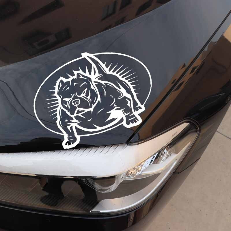 17.9X12.6CM  American Bully Mom Bully Dad Vinyl Window Decal Funny Car Sticker Black/Silver C24-1614