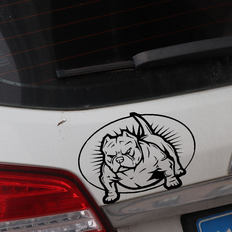 17.9X12.6CM  American Bully Mom Bully Dad Vinyl Window Decal Funny Car Sticker Black/Silver C24-1614