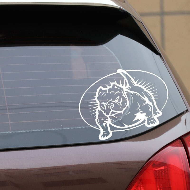 17.9X12.6CM  American Bully Mom Bully Dad Vinyl Window Decal Funny Car Sticker Black/Silver C24-1614