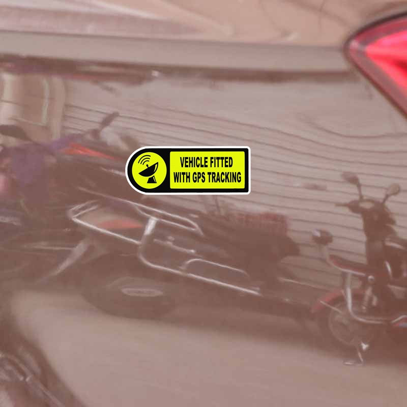15.2*5.8CM  Vehicle Fitted With GPS Tracking Bold Decals Car Sticker C1-3038