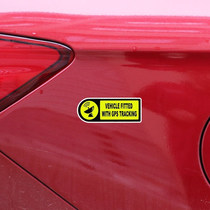 15.2*5.8CM  Vehicle Fitted With GPS Tracking Bold Decals Car Sticker C1-3038