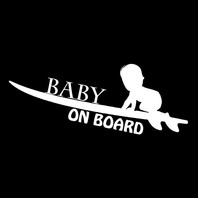 New Fashion 19.1*7.5CM BABY ON BOARD Personality Funny Cartoon Car Sticker Vinyl Decals C4-0876
