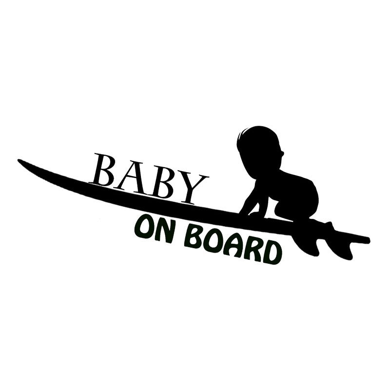 New Fashion 19.1*7.5CM BABY ON BOARD Personality Funny Cartoon Car Sticker Vinyl Decals C4-0876