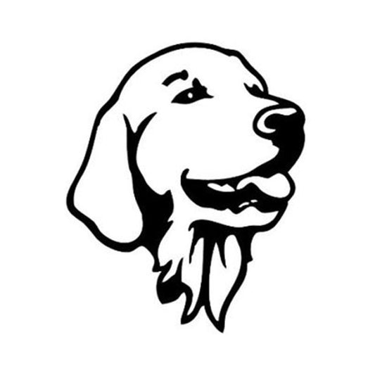 Fashion 10.4*12.7CM Golden Retriever Head Portrait Dog Pet Vinyl Decal Window Decoration Car Sticker C6-1559