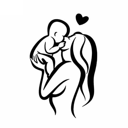 9.7CM*15CM Baby On Board Mom Fun Lovely Sticker Vinyl Decal Car Black/Silver C10-00538