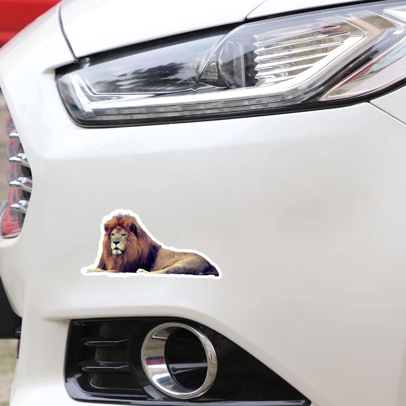 16.8CM*8CM Recumbency Big Lion Animal  Car Sticker Decal Motorcycle Car-styling 5-0569