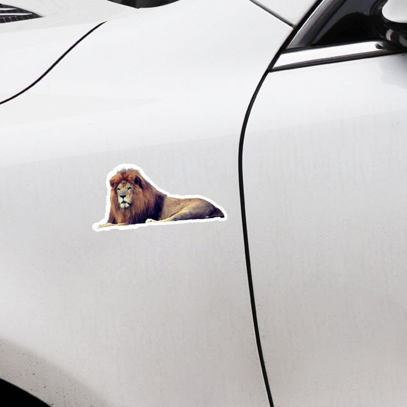 16.8CM*8CM Recumbency Big Lion Animal  Car Sticker Decal Motorcycle Car-styling 5-0569