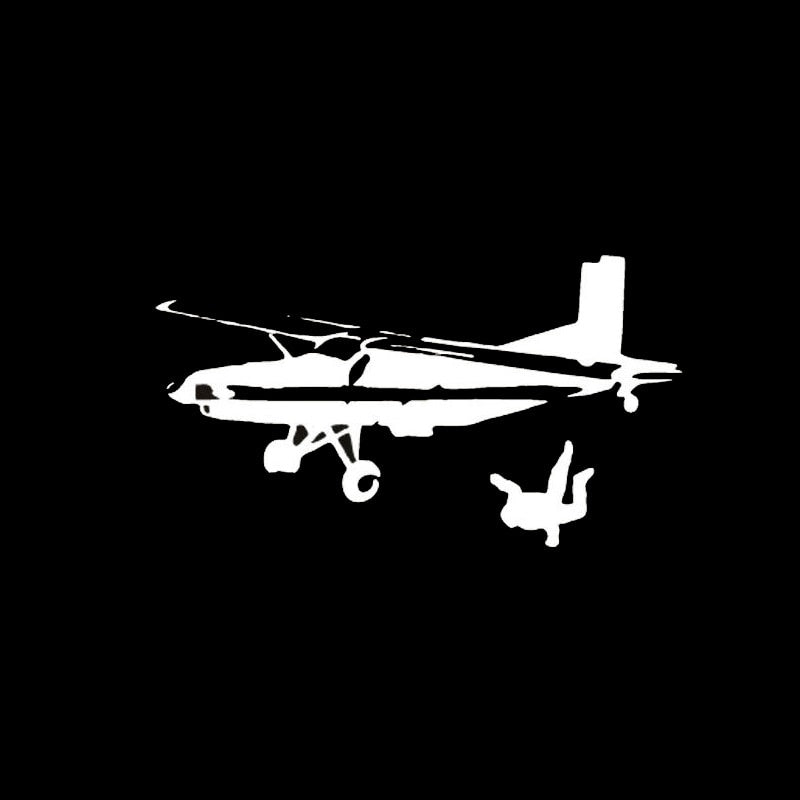 14*7.7CM  Stylish Skydiving Extreme Sports Car Stickers Fun  Vinyl Decals