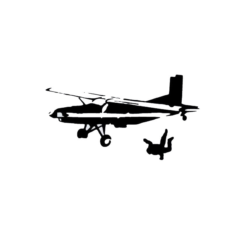 14*7.7CM  Stylish Skydiving Extreme Sports Car Stickers Fun  Vinyl Decals