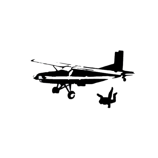 14*7.7CM  Stylish Skydiving Extreme Sports Car Stickers Fun  Vinyl Decals