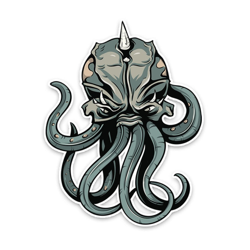 12.8CM*16.6CM Personality Weird Squid  Car Sticker Decal Decor Accessories 5-0119