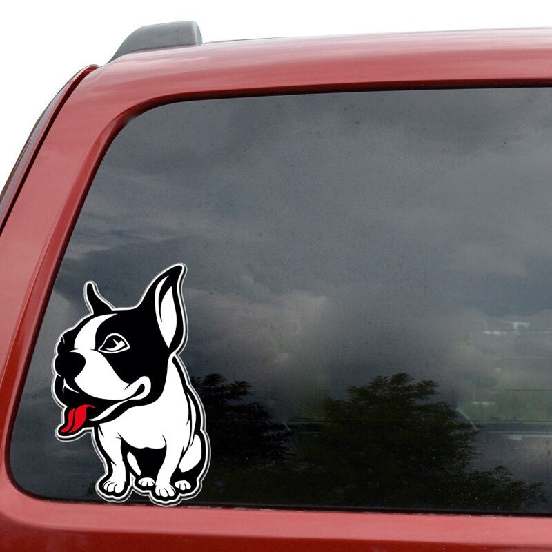 10*15CM French Bulldog Sticker Dog Car Bumper Window Decoration Car Sticker C1-4051