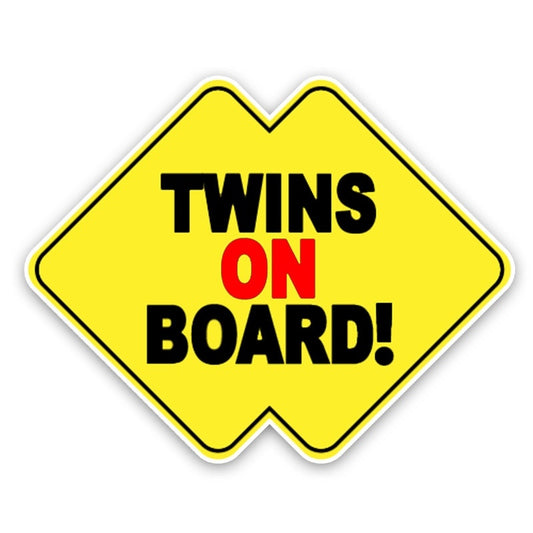 12.9*10.1CM Interesting Decoration TWINS BABY ON BOARD Car Sticker Graphic Colored C1-5573