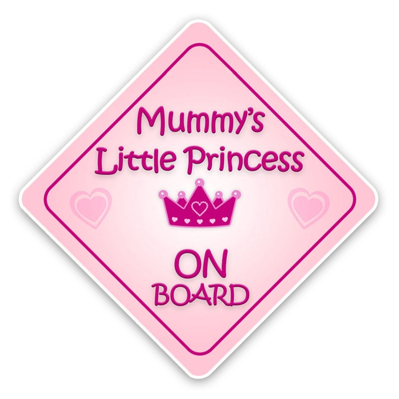 13.5*13.5CM Interesting Mummy Little Princess BABY ON BOARD Bumper Window High Quality Colored Car Sticker Graphic C1-5696