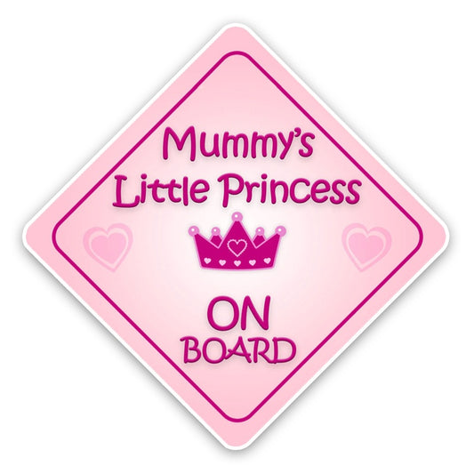 13.5*13.5CM Interesting Mummy Little Princess BABY ON BOARD Bumper Window High Quality Colored Car Sticker Graphic C1-5696