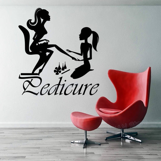 2020 NEW   Wall Decal Beauty Salon Nail Studio Pedicure Manicurist Day Spa Design Nail Art Vinyl Sticker Home Decor Window Decals