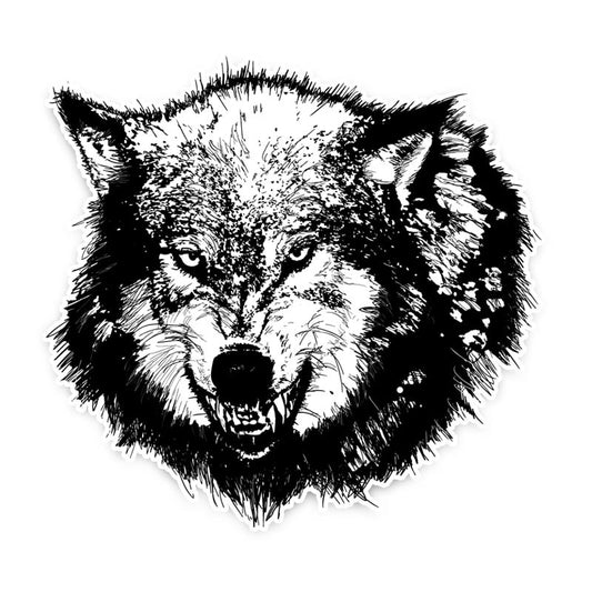 16CM*15.3CM Hungry Wolf Bray Personality Car Window Sticker Decal