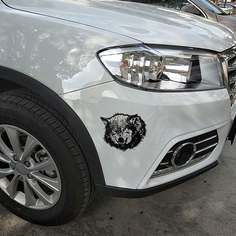 16CM*15.3CM Hungry Wolf Bray Personality Car Window Sticker Decal