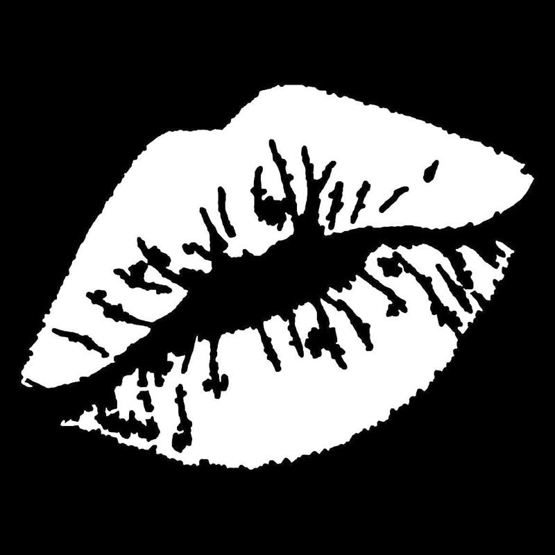 10*7.5CM Kiss Marks Vinyl Car Stickers Decals Window Decoration Motorcycle Accessories