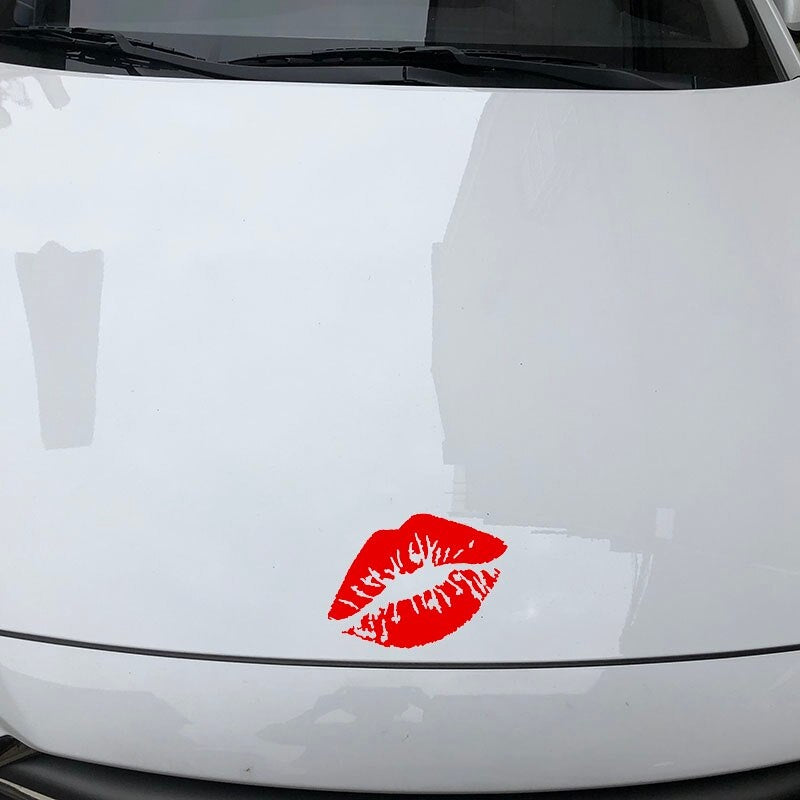 10*7.5CM Kiss Marks Vinyl Car Stickers Decals Window Decoration Motorcycle Accessories
