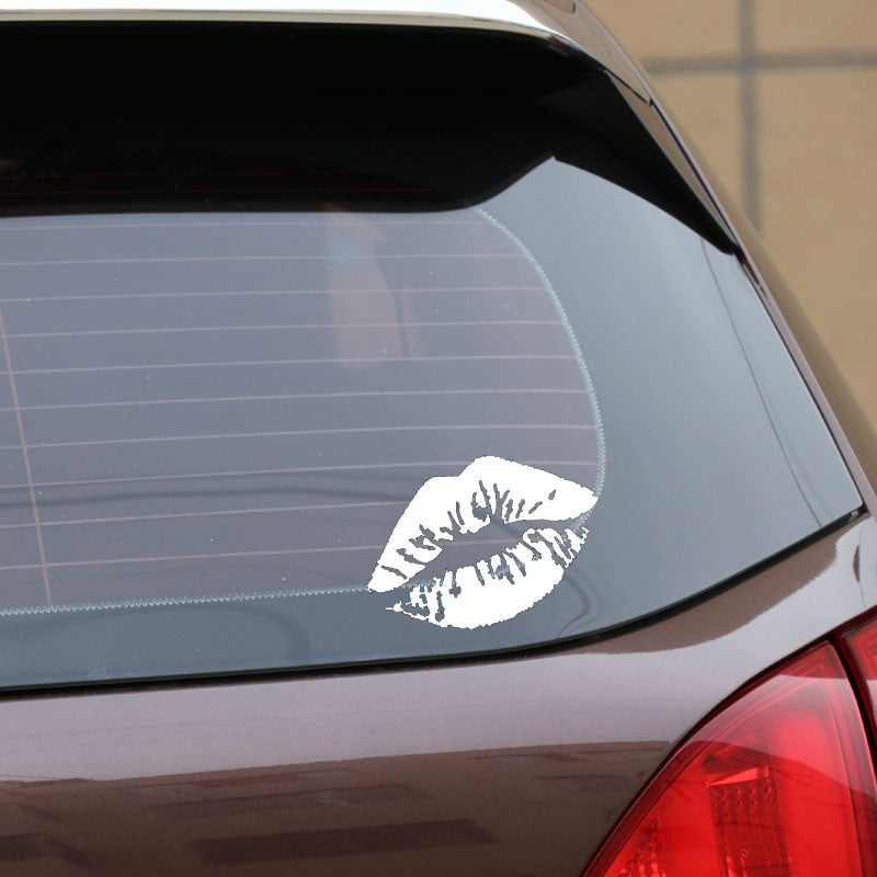 10*7.5CM Kiss Marks Vinyl Car Stickers Decals Window Decoration Motorcycle Accessories