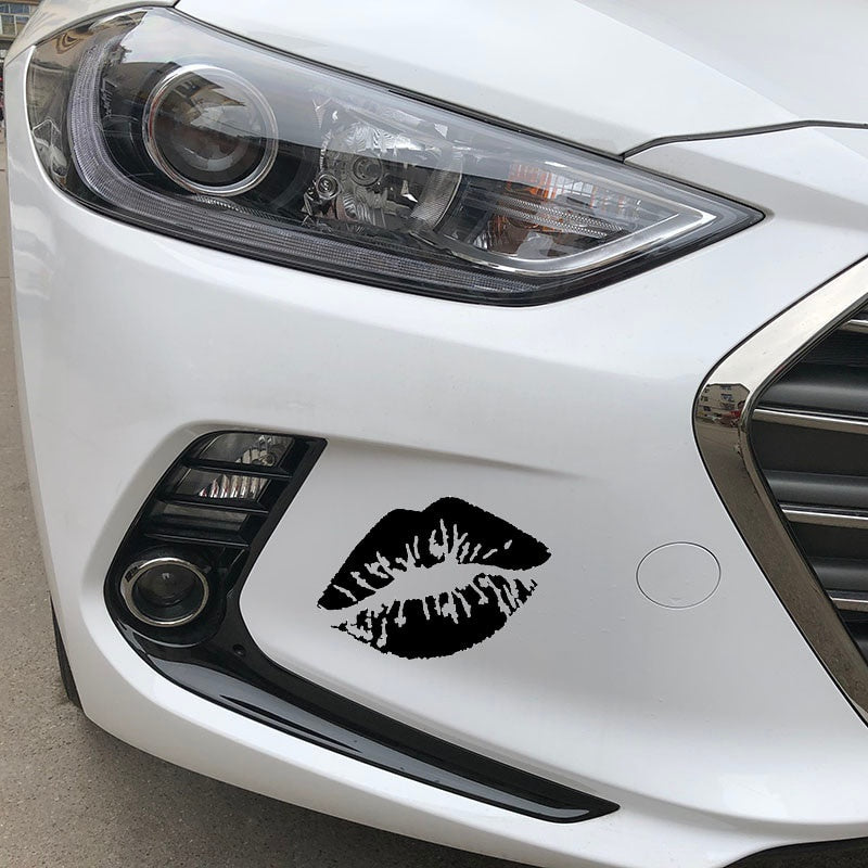 10*7.5CM Kiss Marks Vinyl Car Stickers Decals Window Decoration Motorcycle Accessories