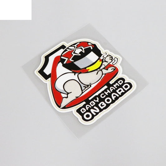 9.5CM*10.3CM Cartoon BABY ON BOARD PVC Waterproof Decal Car Sticker Decoration