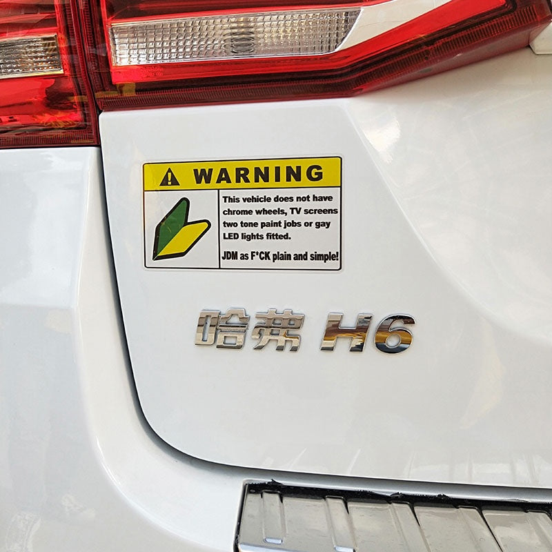 13.7CM*7.2CM Personality Warning JDM RACING DRIFT High-quality Car Sticker Decal PVC
