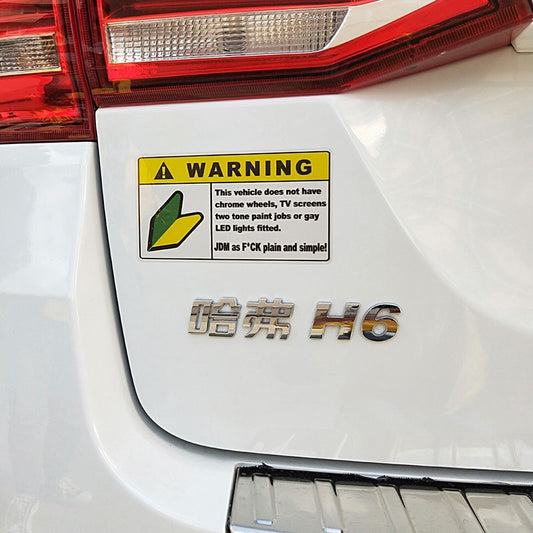 13.7CM*7.2CM Personality Warning JDM RACING DRIFT High-quality Car Sticker Decal PVC