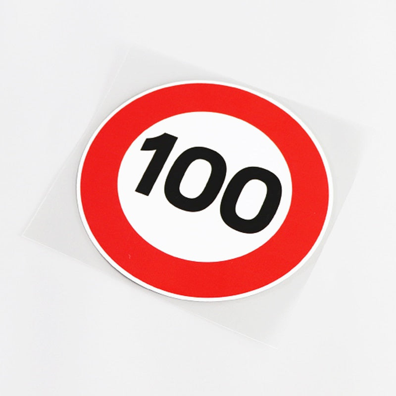 14CM*14CM Fashion SPEED LIMIT 100KPH SIGN Decal Car Sticker PVC