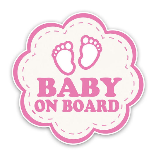 15.7*15.7CM Flowers Graphic Lovely Car Sticker Colored Cartoon BABY ON BOARD Decoration C1-5524
