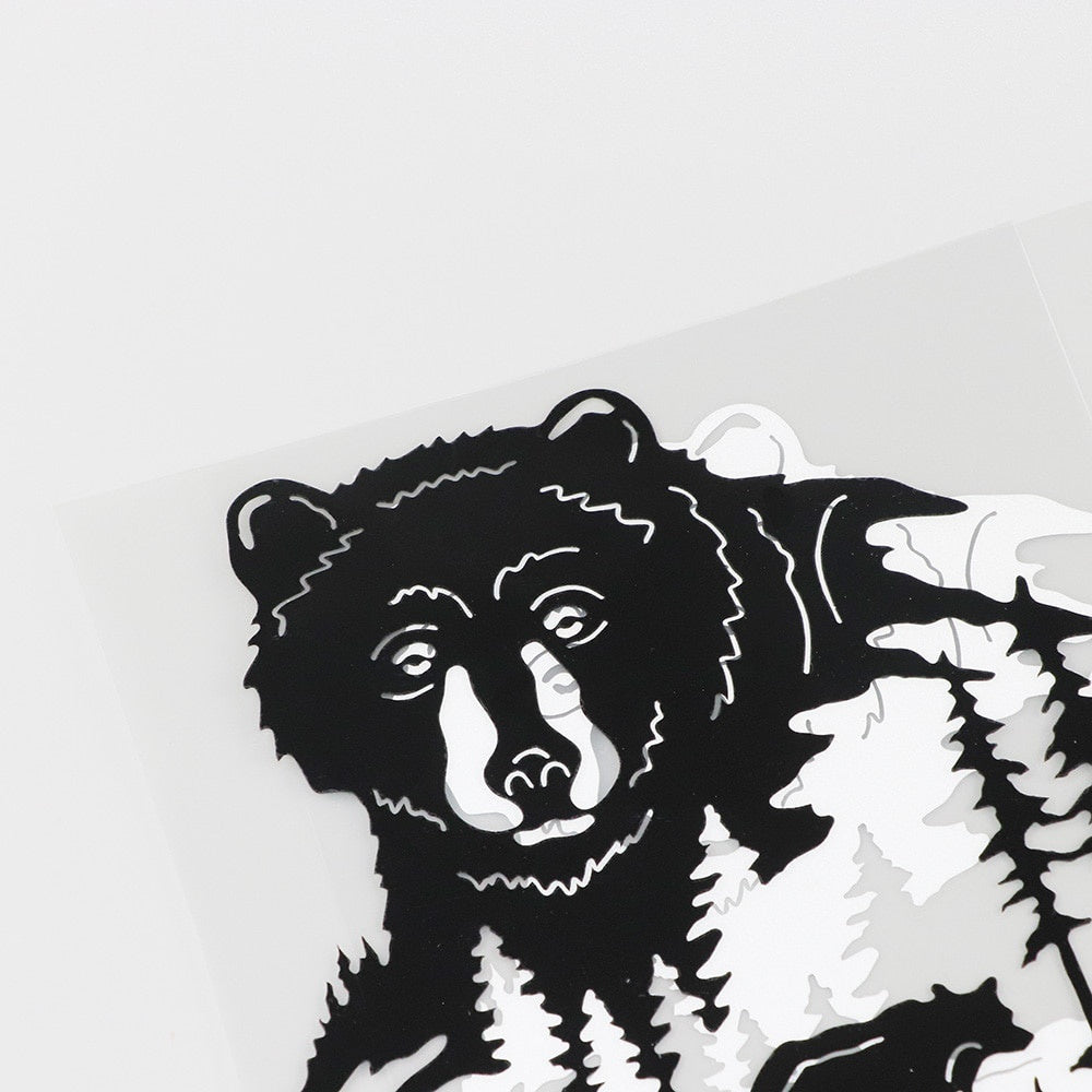 16.2CMX16.2CM Personalized Window  Decorative Bear Head Scene Wildlife Decal  Vinyl Car Sticker